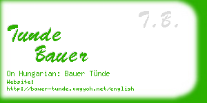 tunde bauer business card